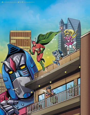 Curbside Chronicle, Aug. 2025 Magazine Cover Artwork